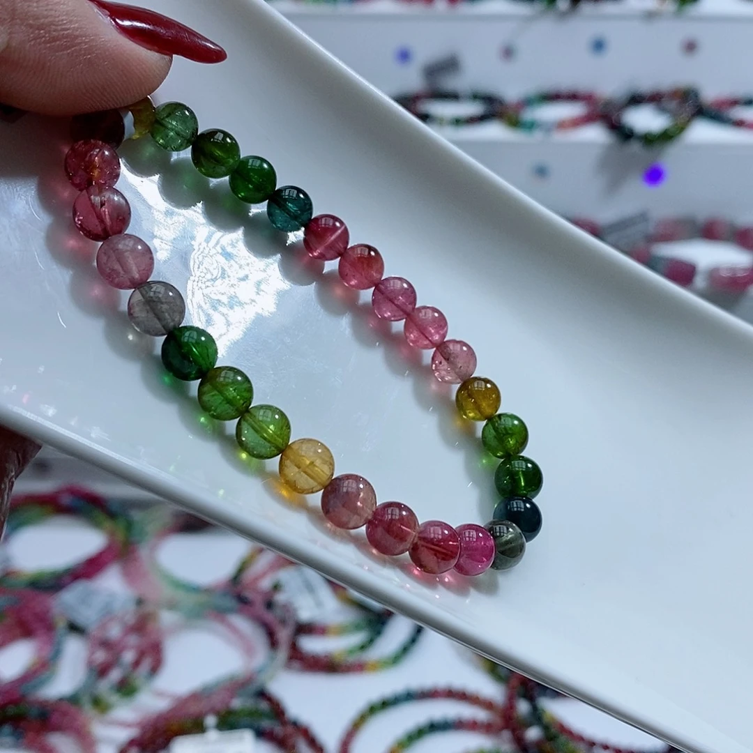 碧玺手链未镶嵌多样性发一条