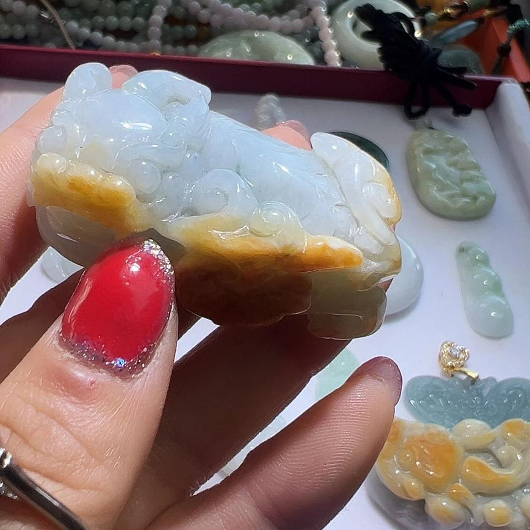 翡翠银S925镶嵌颈饰富贵