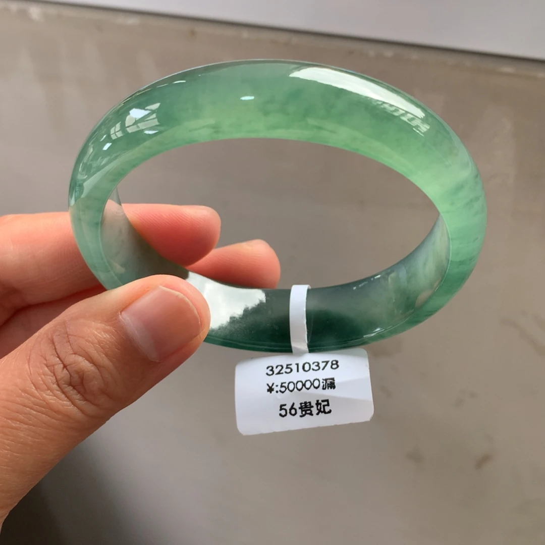 未镶嵌手镯翡翠【回流强推】冰莹光湖水绿无纹裂