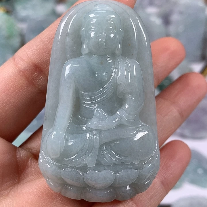 颈饰未镶嵌翡翠阿尼陀佛福利洒黄翡福利卡厚10+