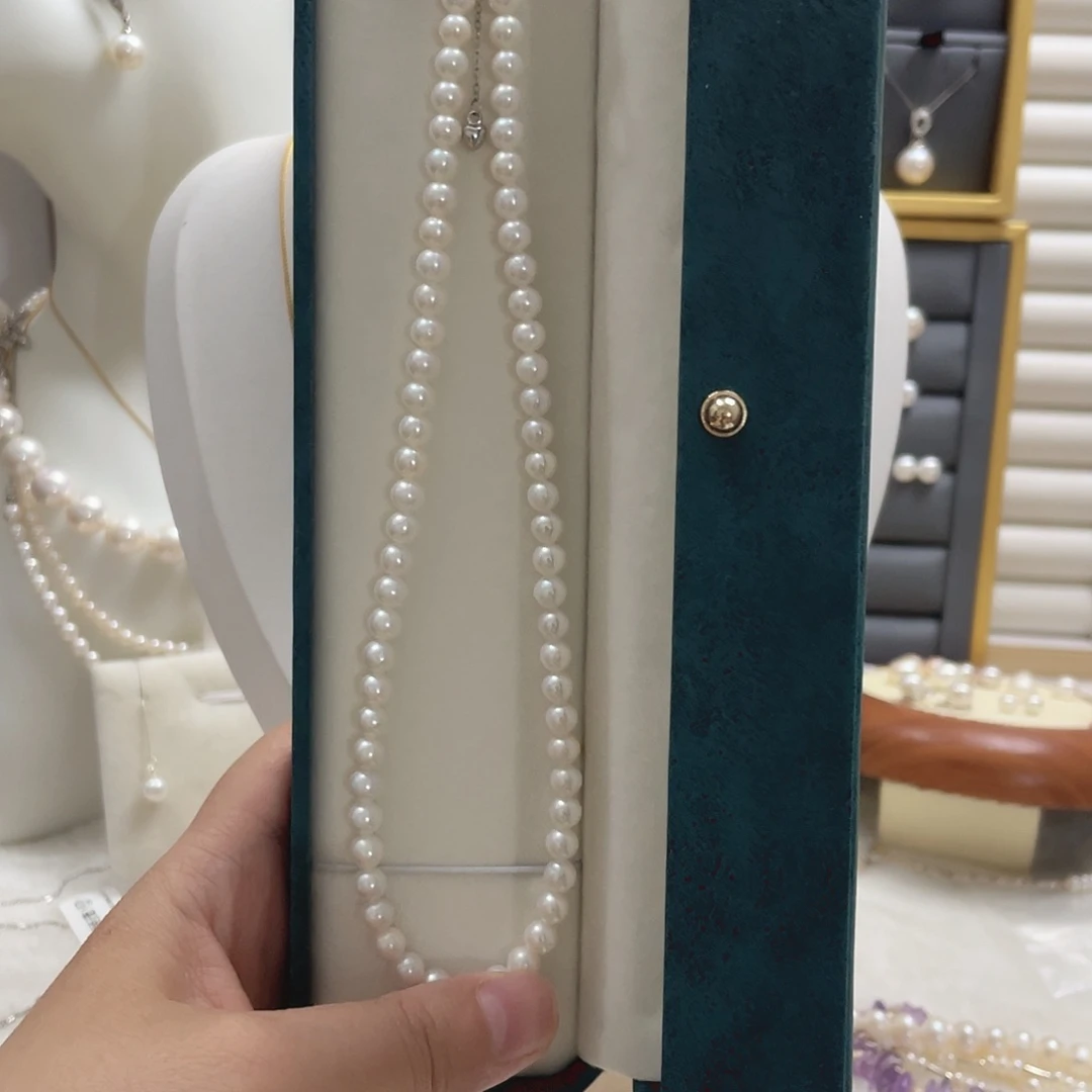 淡水珍珠银S925镶嵌颈饰