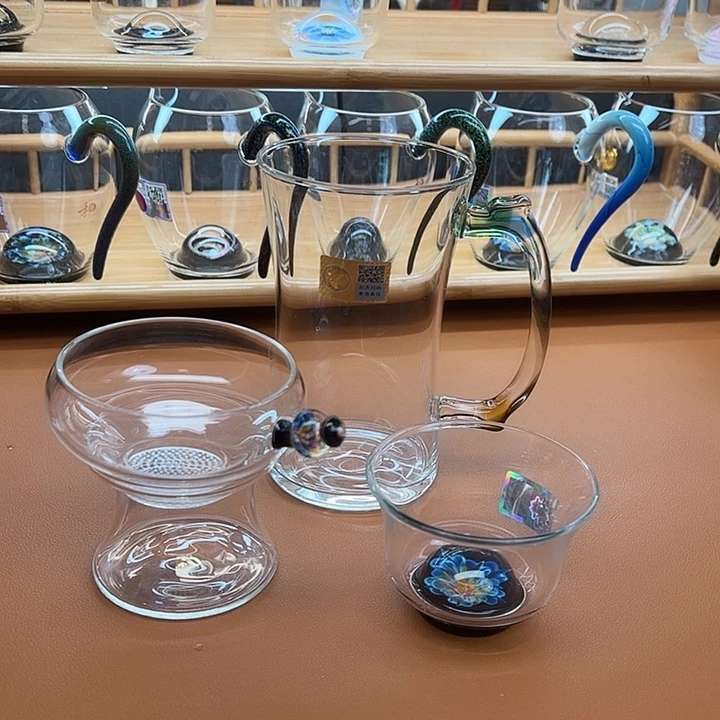 一***好水晶玻璃吸管款辰瑞杯+花语主人+花语茶漏