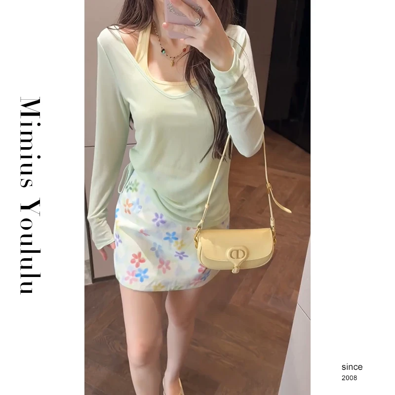 【mimius】P 多巴胺防晒套装罩衫+背心（不含胸垫）+裙裤（正腰）G05183