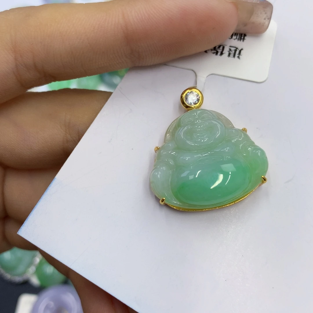 翡翠银S925镶嵌颈饰翡翠