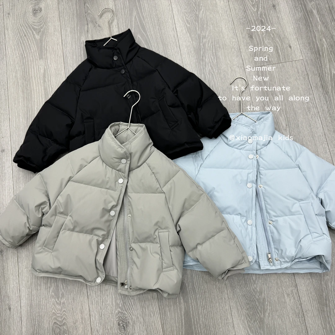 现货-儿童新国标90白鸭绒羽绒服D-3792杜邦三防时尚羽绒外套