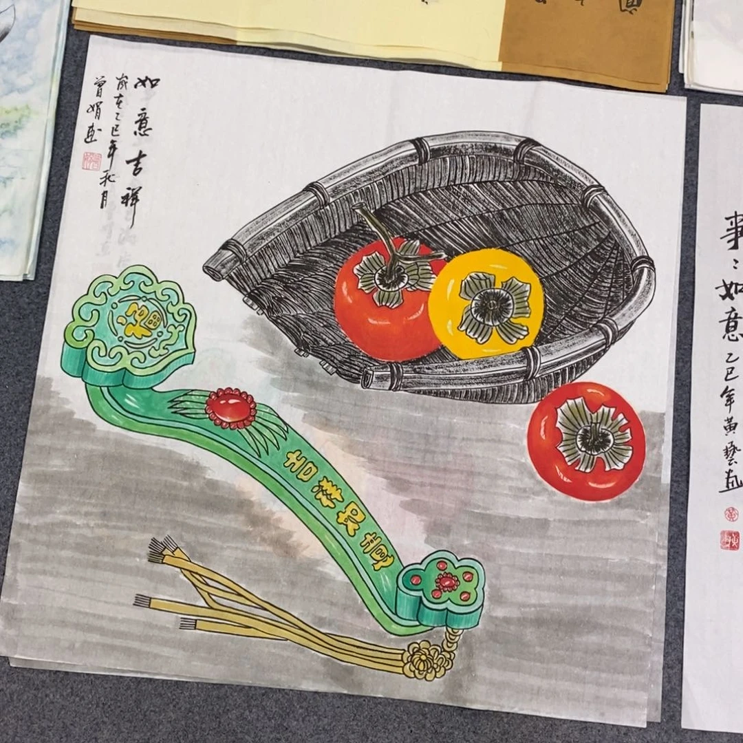 国画尺寸70✖️70斗方精品手绘画