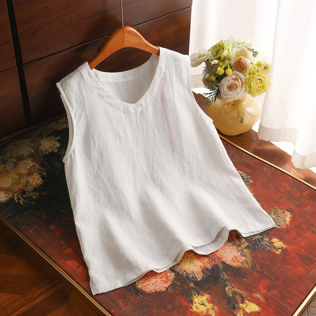 《汉麻背心》100%汉麻14支水果酵素洗原生态健康秒吸速干抑菌上衣