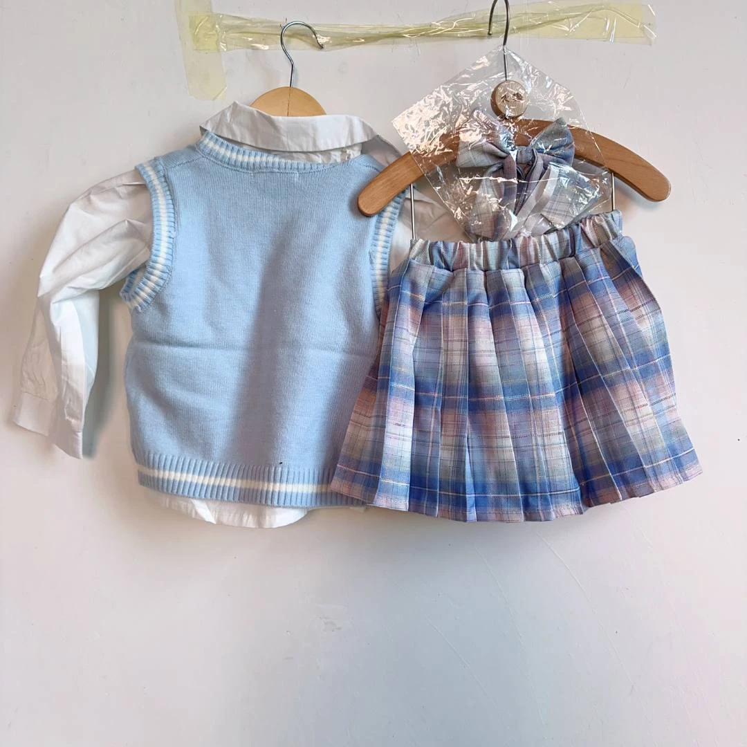 大庆仓 女童洋气款裙子套装货号W222222001 （库V133）赛4