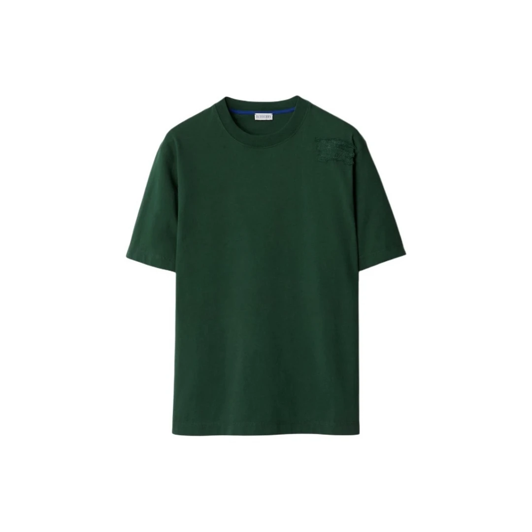 全新未使用 BURBERRY/博柏利 男士纯色休闲落肩圆领短袖