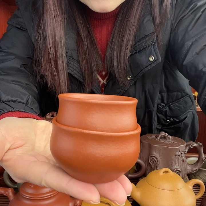 紫砂茶杯熙*哥主人杯全手工制作容量约70