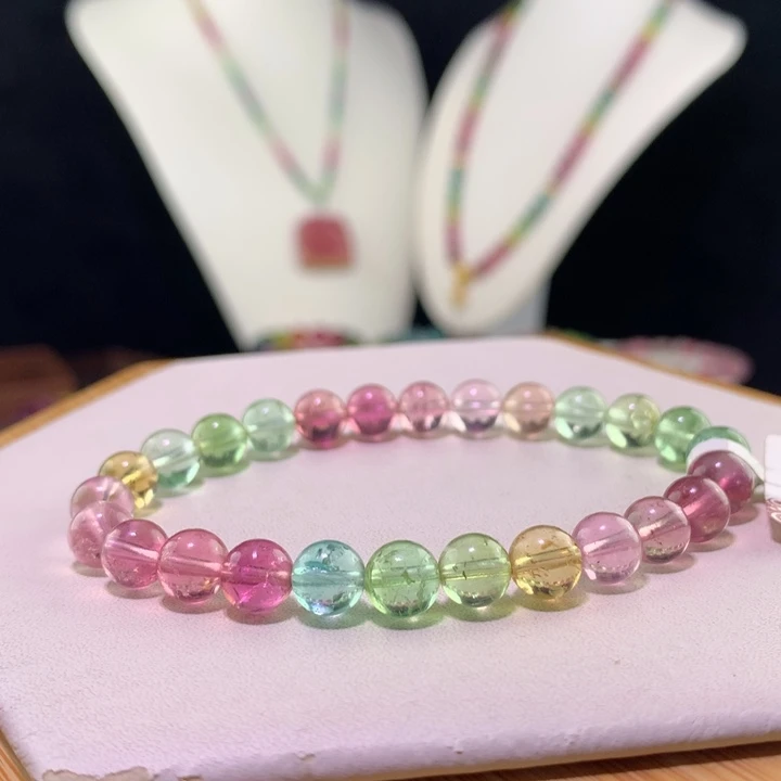 双色碧玺手链未镶嵌