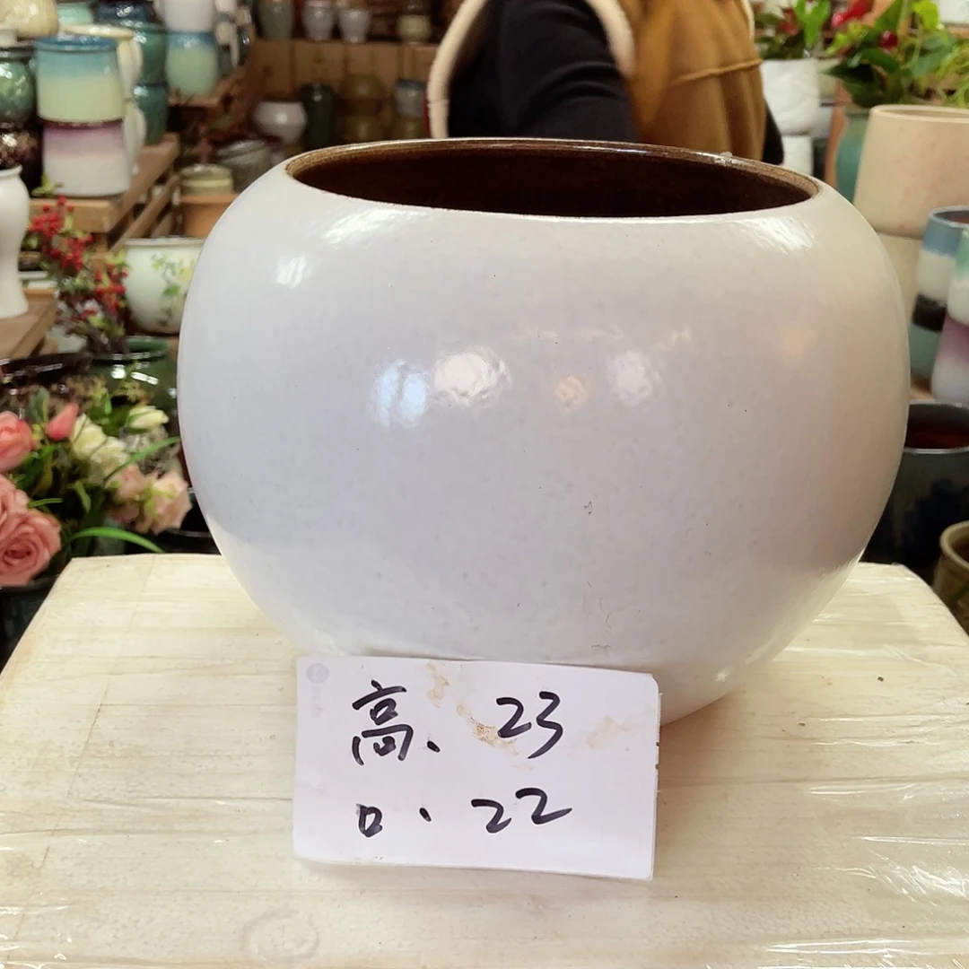 紫砂花盆高度23口径22