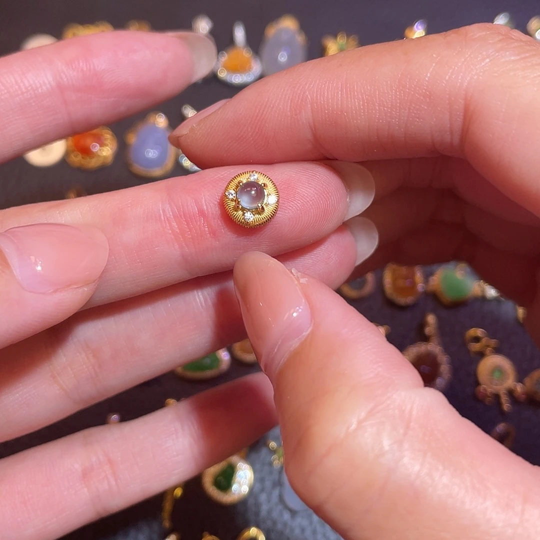 翡翠银S925镶嵌颈饰