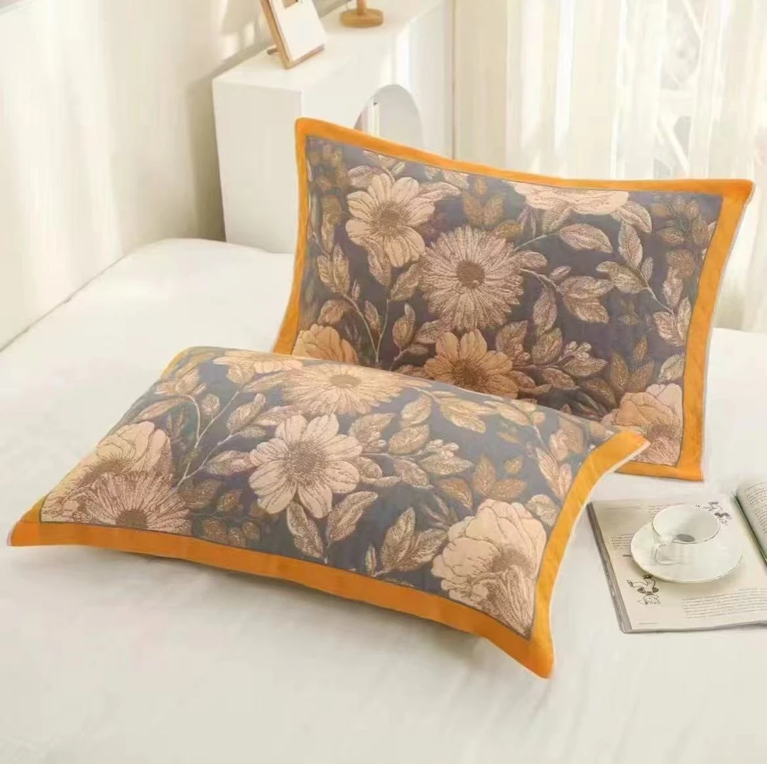 枕巾成人大号高档加大透气家用学生吸汗家用枕巾颜色随机S