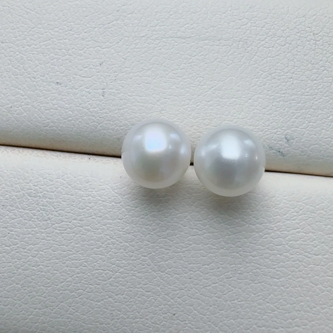 淡水珍珠银S925镶嵌耳饰@@wx002