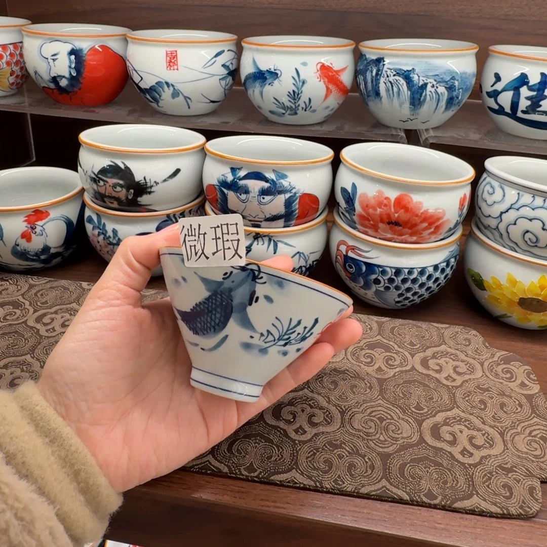 釉下彩纯手绘微瑕