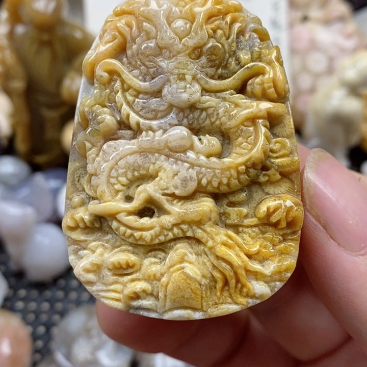 颈饰未镶嵌硅化珊瑚（珊瑚玉）