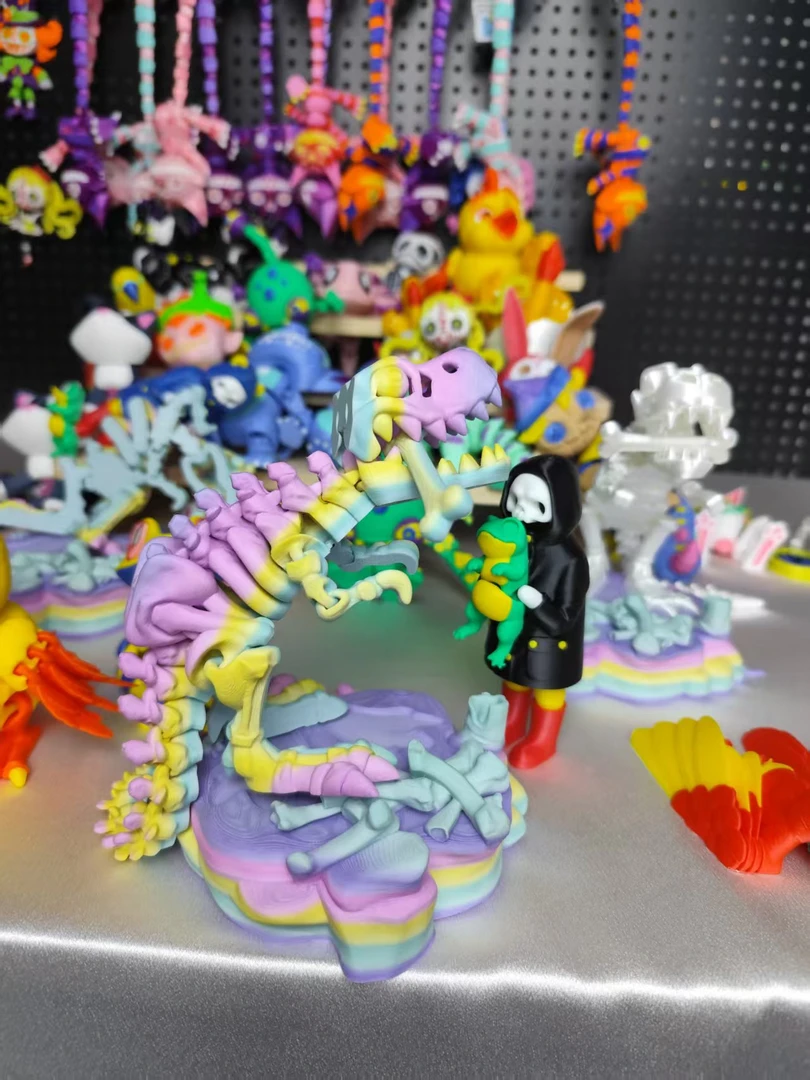 恐龙骨架+骨头+底座