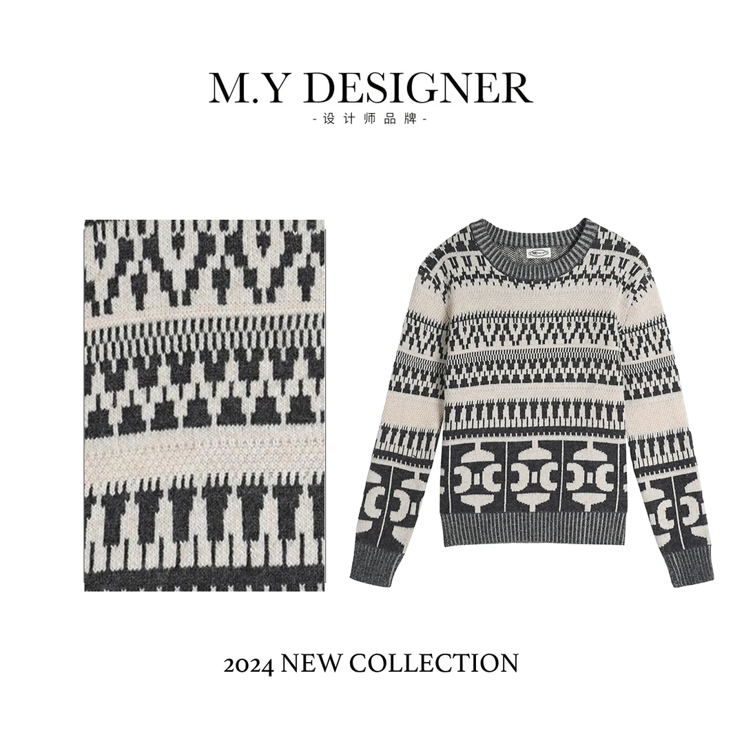 M.Y媛总 长袖气质时尚休闲百搭设计师潮流女装【3222】