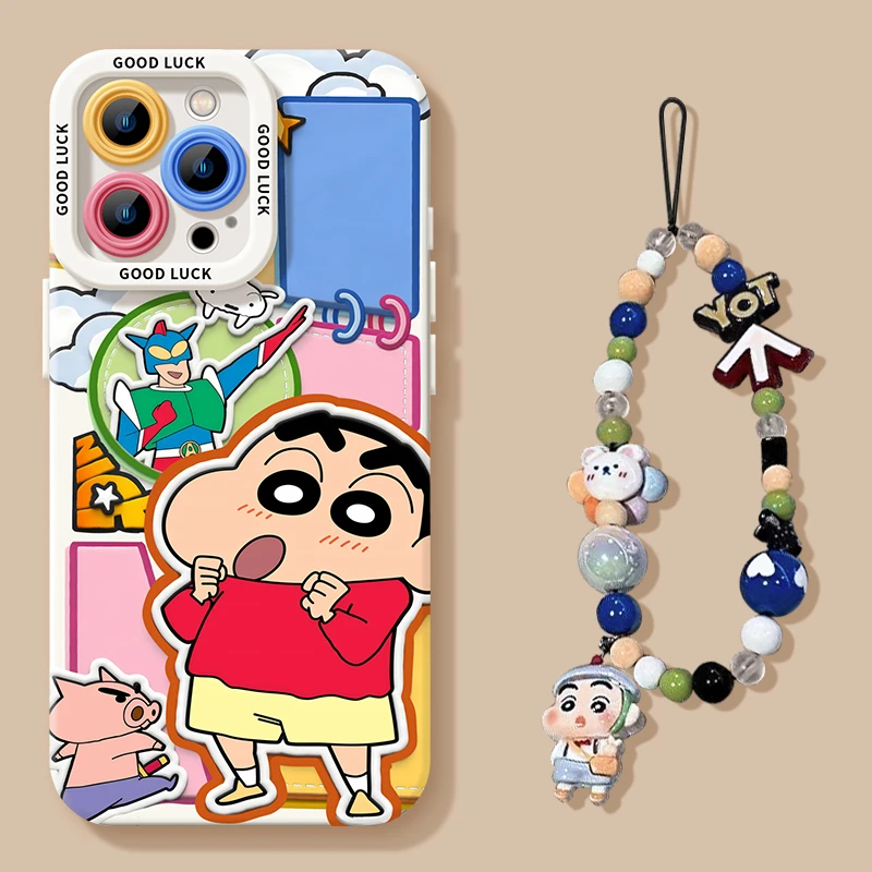 卡通动漫蜡笔小新适用苹果13/14/15/16promax/17手机壳软壳磨砂款