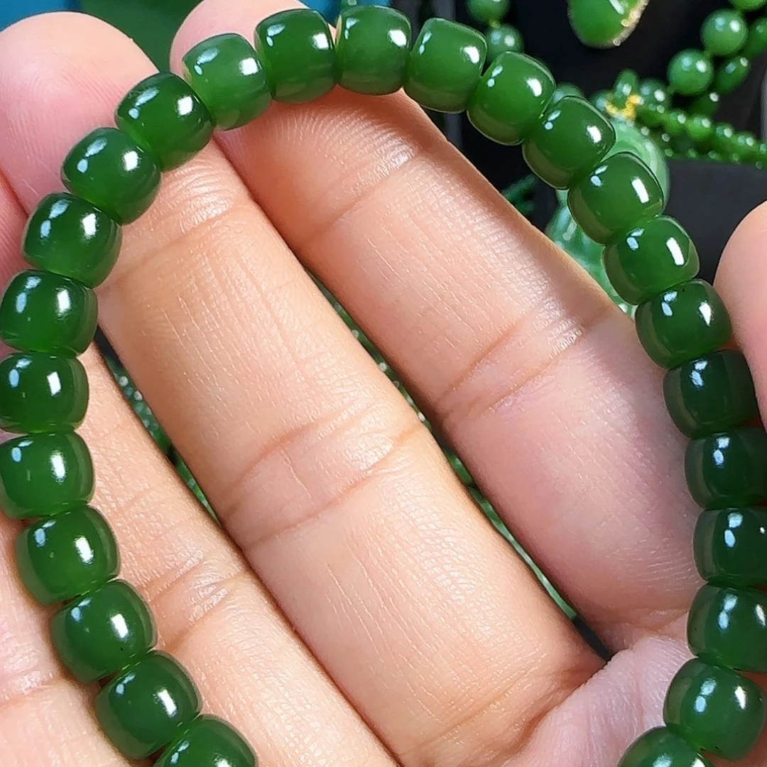 和田玉（碧玉）未镶嵌手链