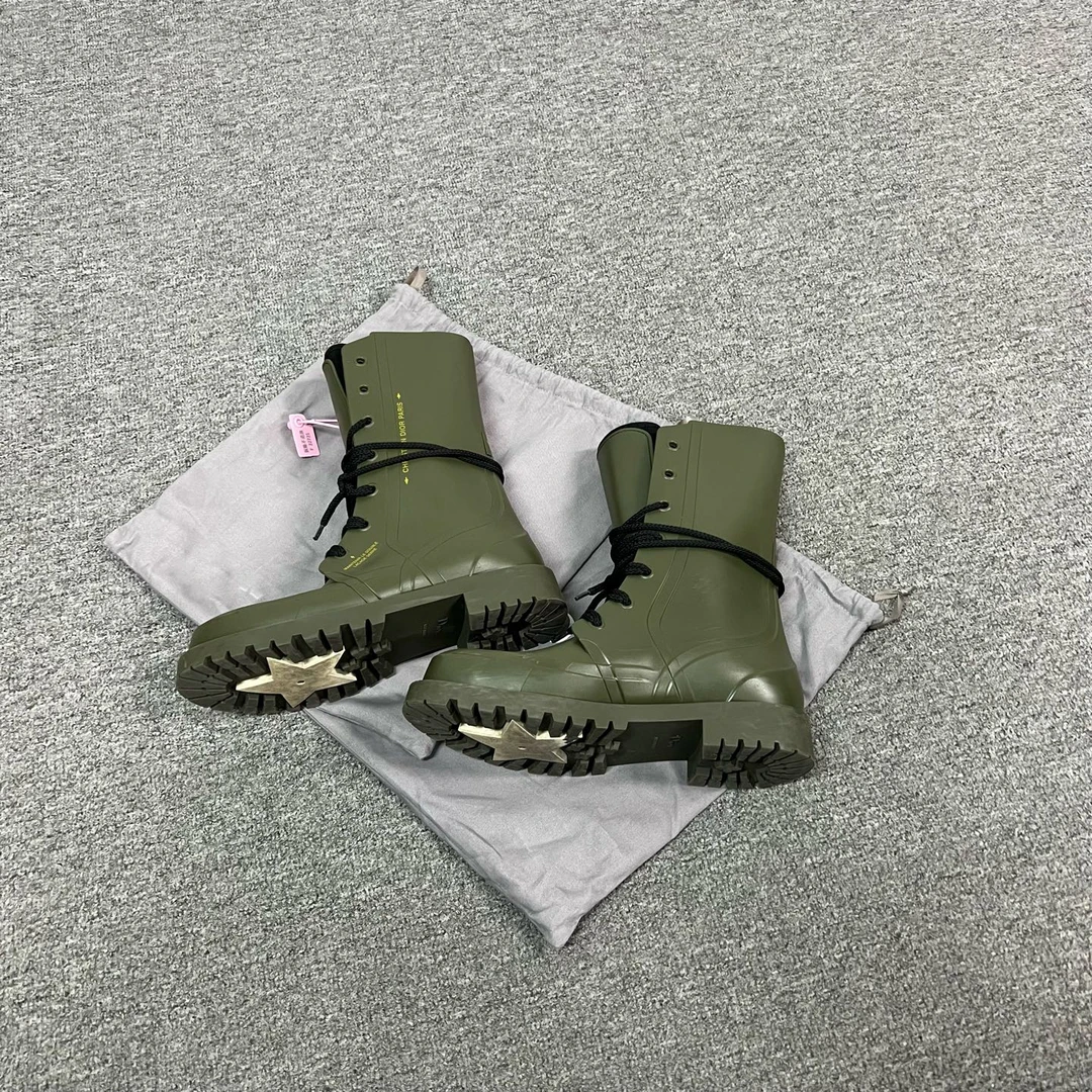 99新 AMIPARIS dior军绿色雨靴40码