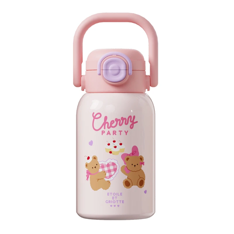 大容量保温杯2025新款男不锈钢运动便携水杯初中生上学专用