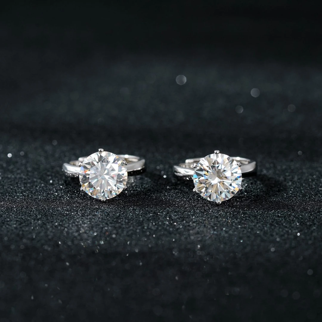 925银戒指 S925银莫桑戒指-多样性发其一-10mm-DS96433（甄选）