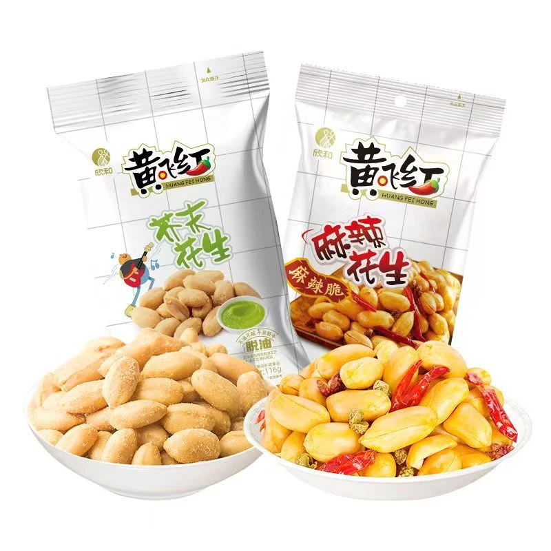 【新品】黄飞红芥末花生116g麻辣花生米坚果炒货年货休闲食品花生