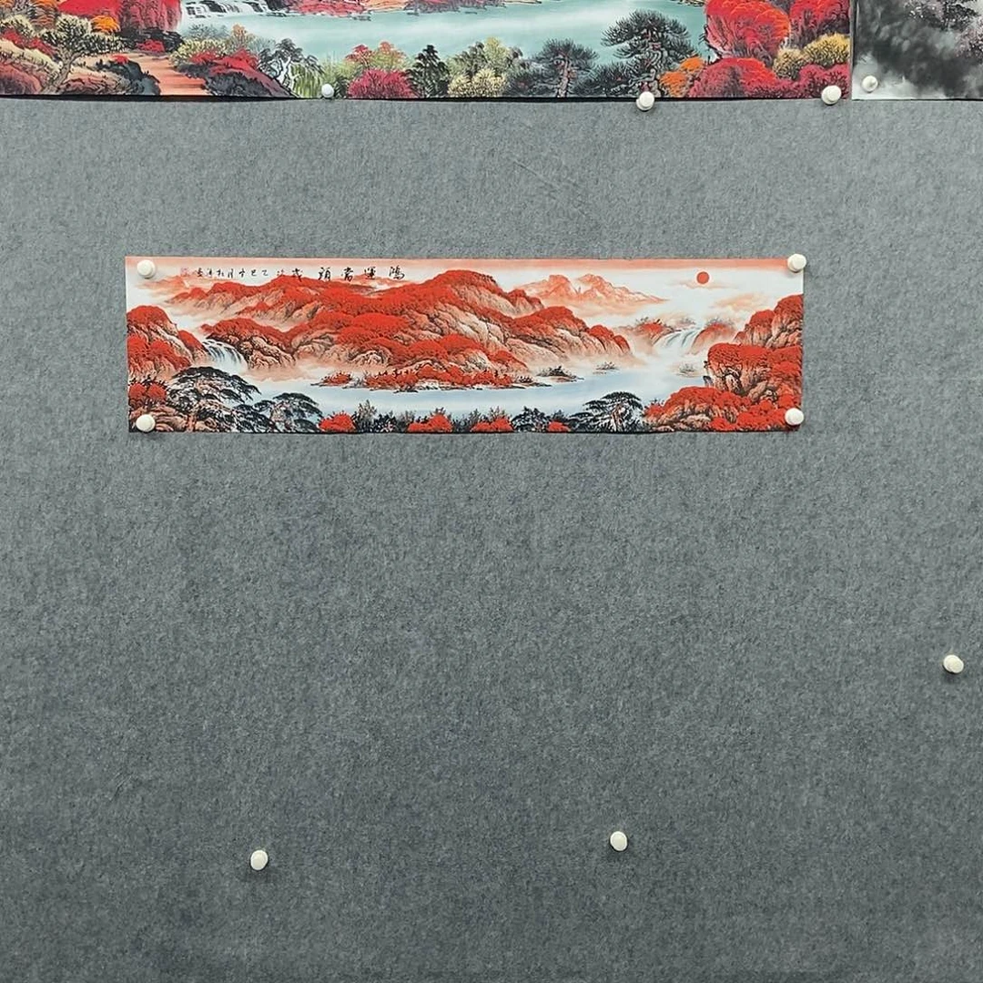 国画四尺对开鸿运一副