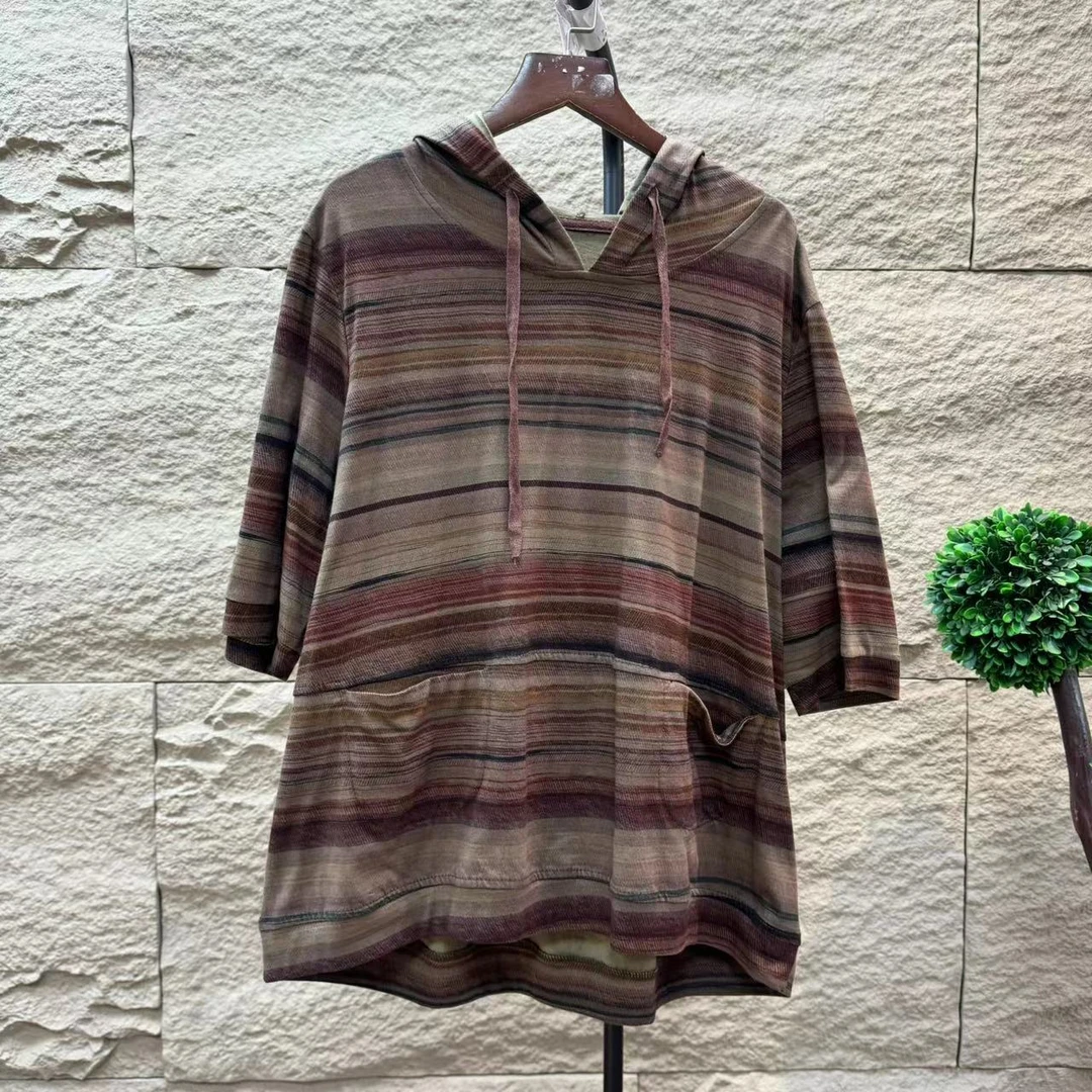 11824新款夏季休闲气质减龄显瘦连帽T恤