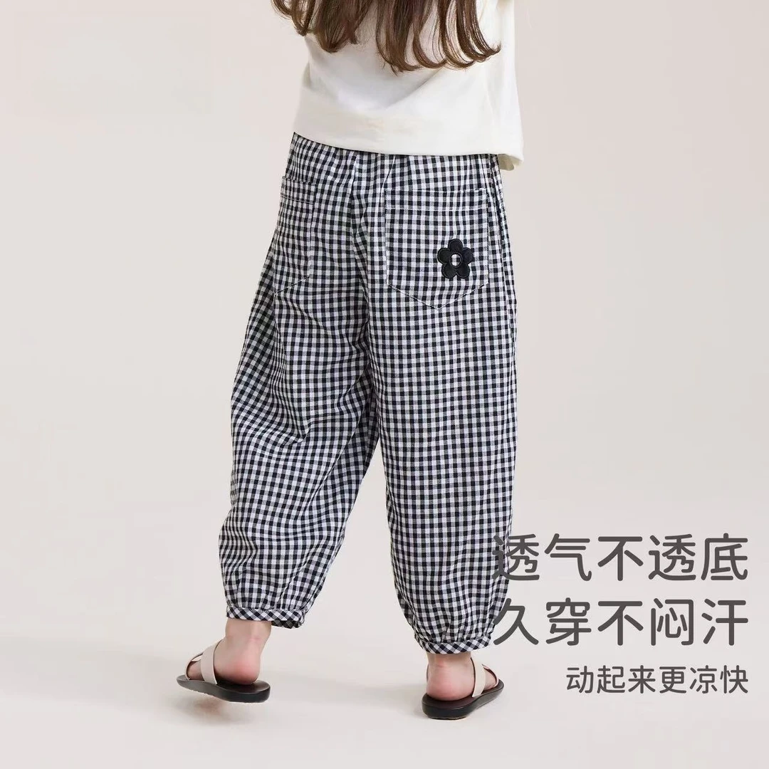 女童防蚊裤夏季2025新款夏天女孩宝宝薄款夏款儿童装夏装外穿裤子