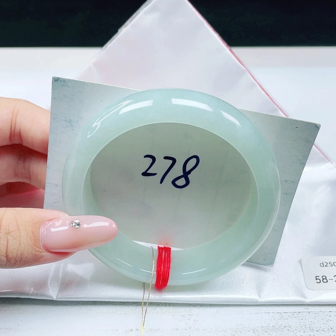 翡翠未镶嵌手镯 轮胎镯58+