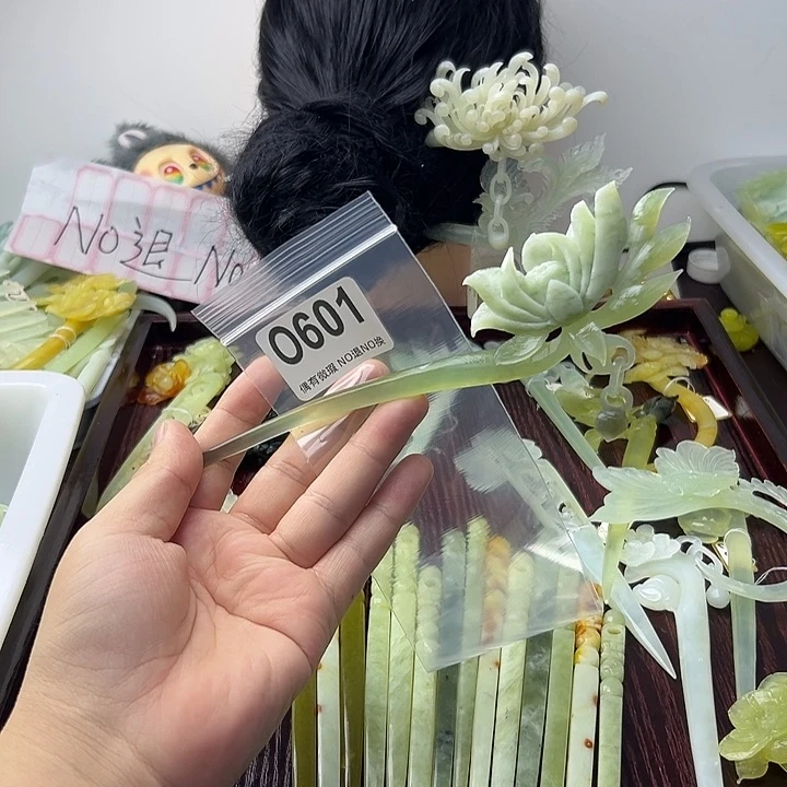 合金蛇纹石玉发饰凤**音