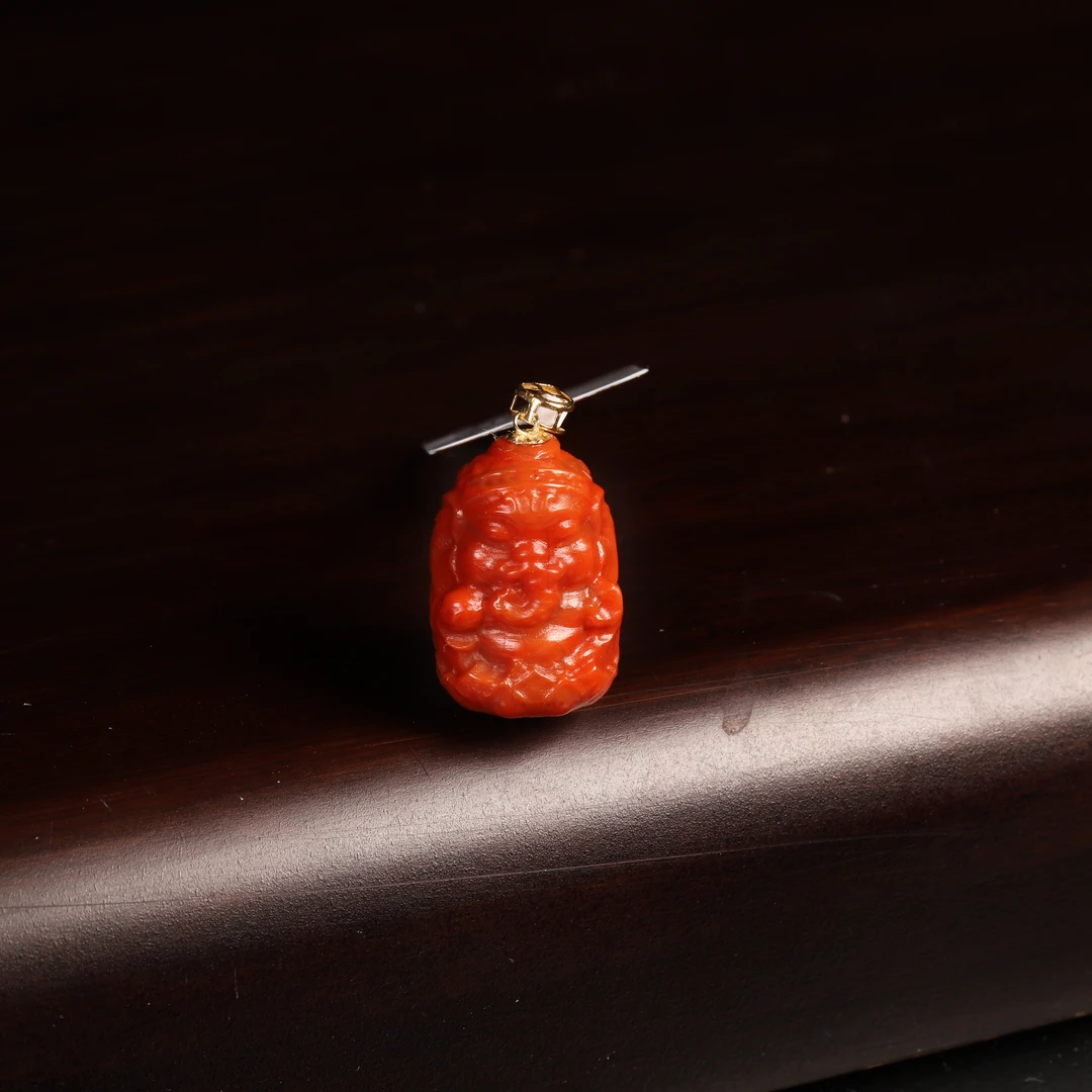 【小娟珠宝】 G002 保山南红象神守护吊坠ZJNH102105