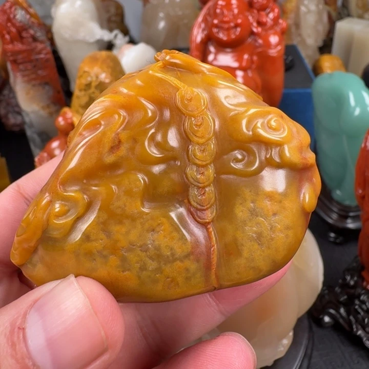 用***6寿山石寿山石鹿目