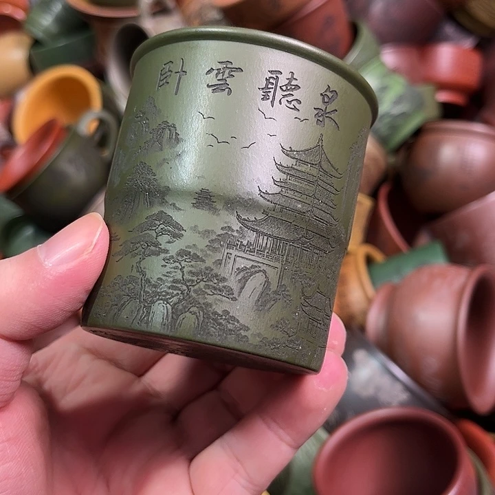 紫砂茶杯全手工紫砂主人杯