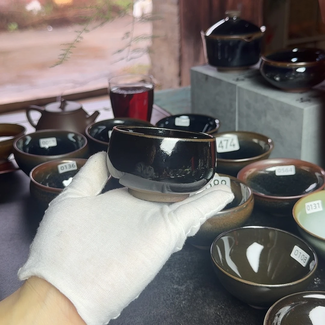 茶盏8338 柴烧手工主人杯