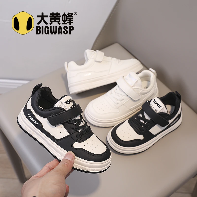 大黄蜂儿童鞋运动鞋小白鞋2025秋季新款儿童鞋透气百搭男女童板鞋