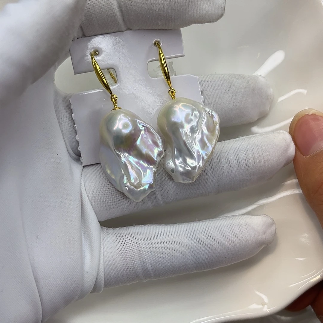 耳饰淡水珍珠银S925镶嵌