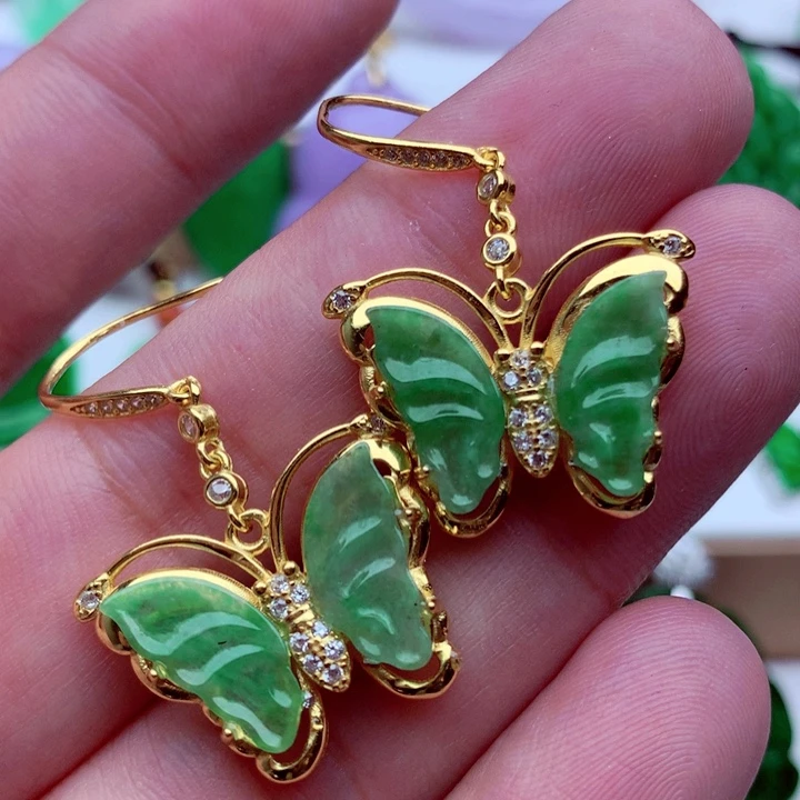 翡翠未镶嵌耳饰耳饰