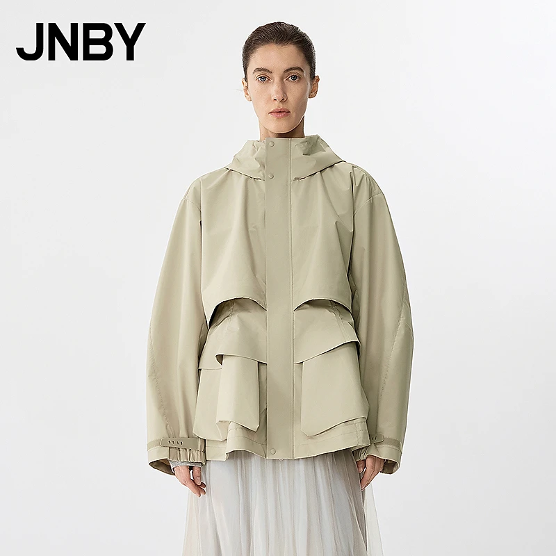 【防风透湿】商场同款新品JNBY/江南布衣25春连帽夹克风衣5P1613250