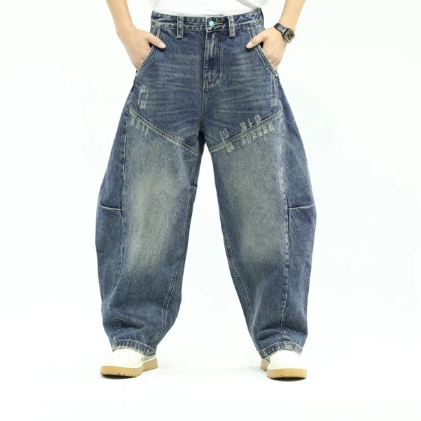 2025 (陈先生设计师款)四季通穿潮流百搭阔版日系男士牛仔裤