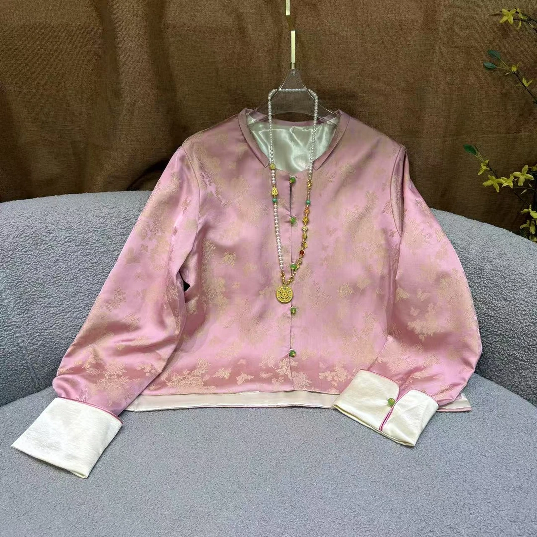 （SHANGLIU）新中式国风真丝外套Q241215-1（565）