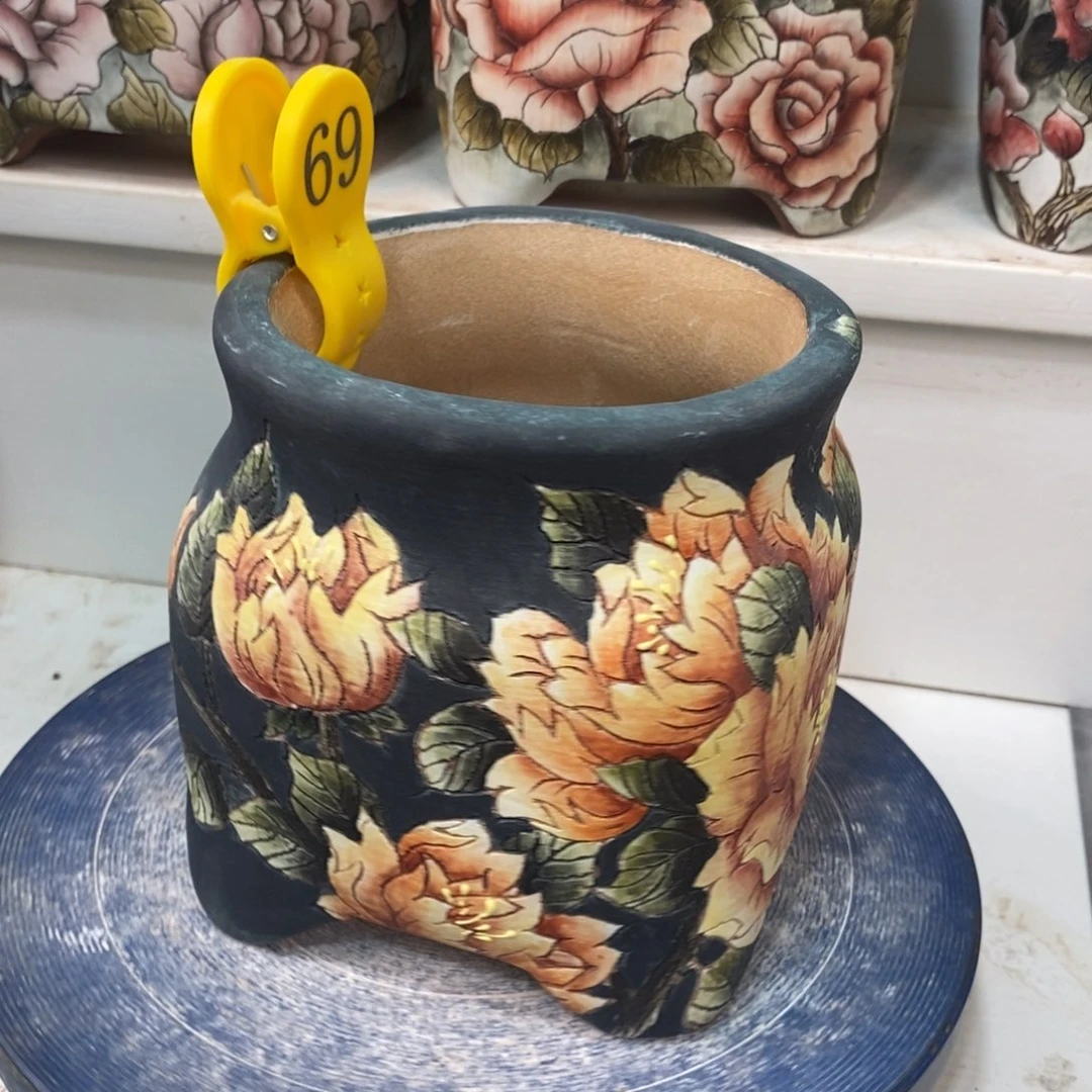 深***吸紫砂花盆水晶花盆69