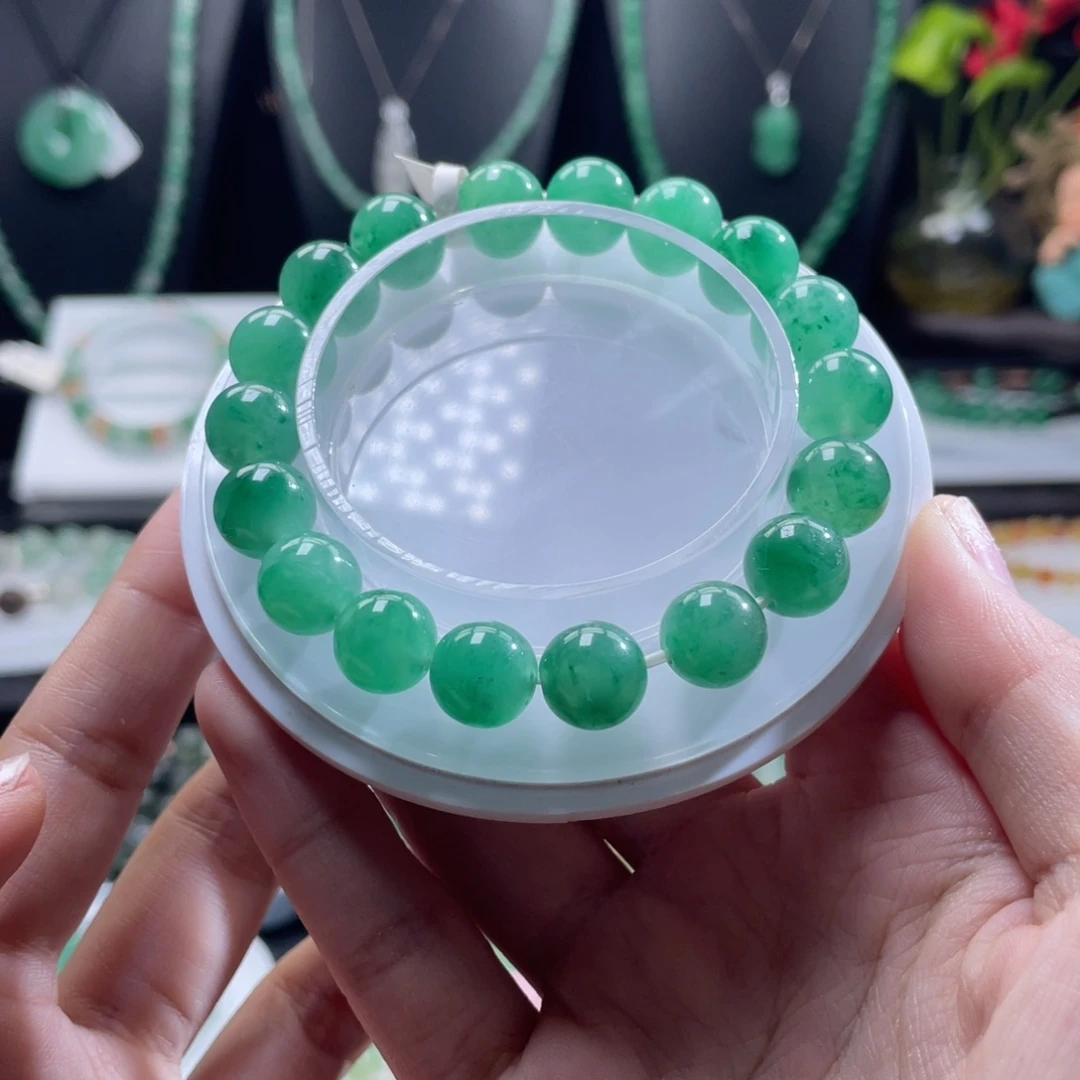 石英质玉（非洲翠）未镶嵌手串