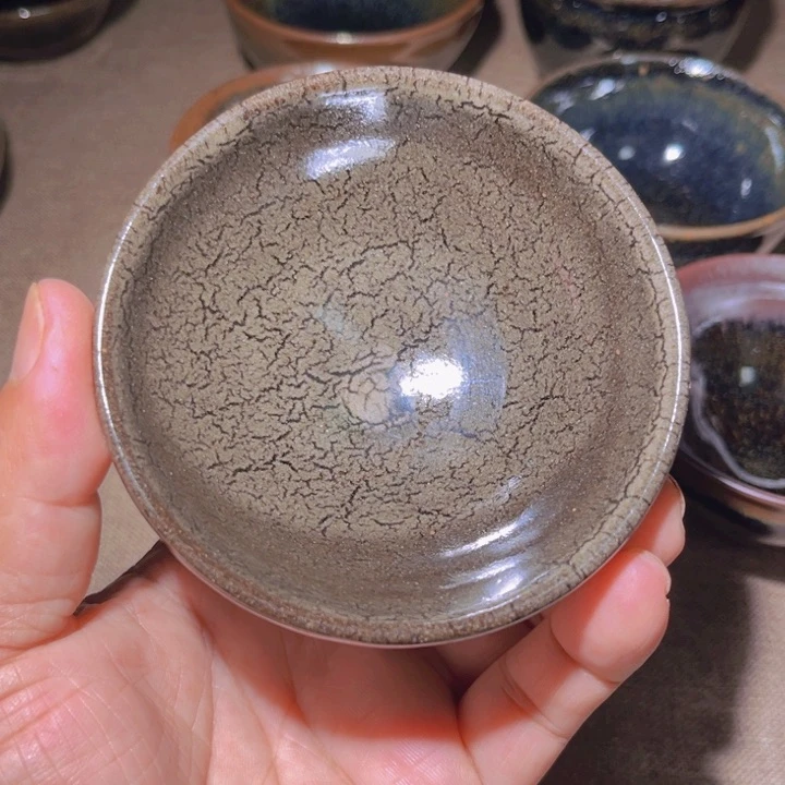 汐***色传统原矿釉柴烧建盏