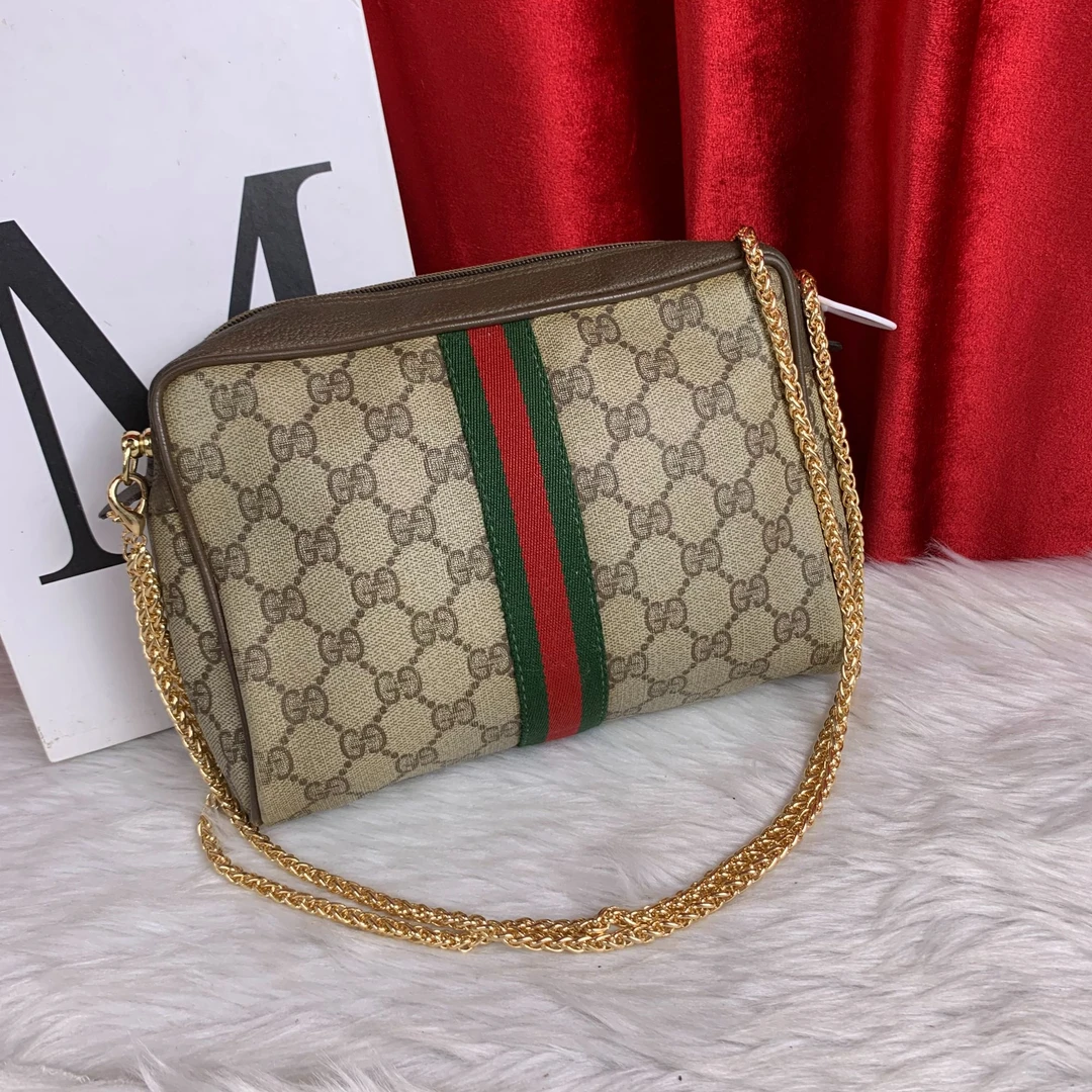 95新 GUCCI/古驰 老花相机包/EE08630109/0109