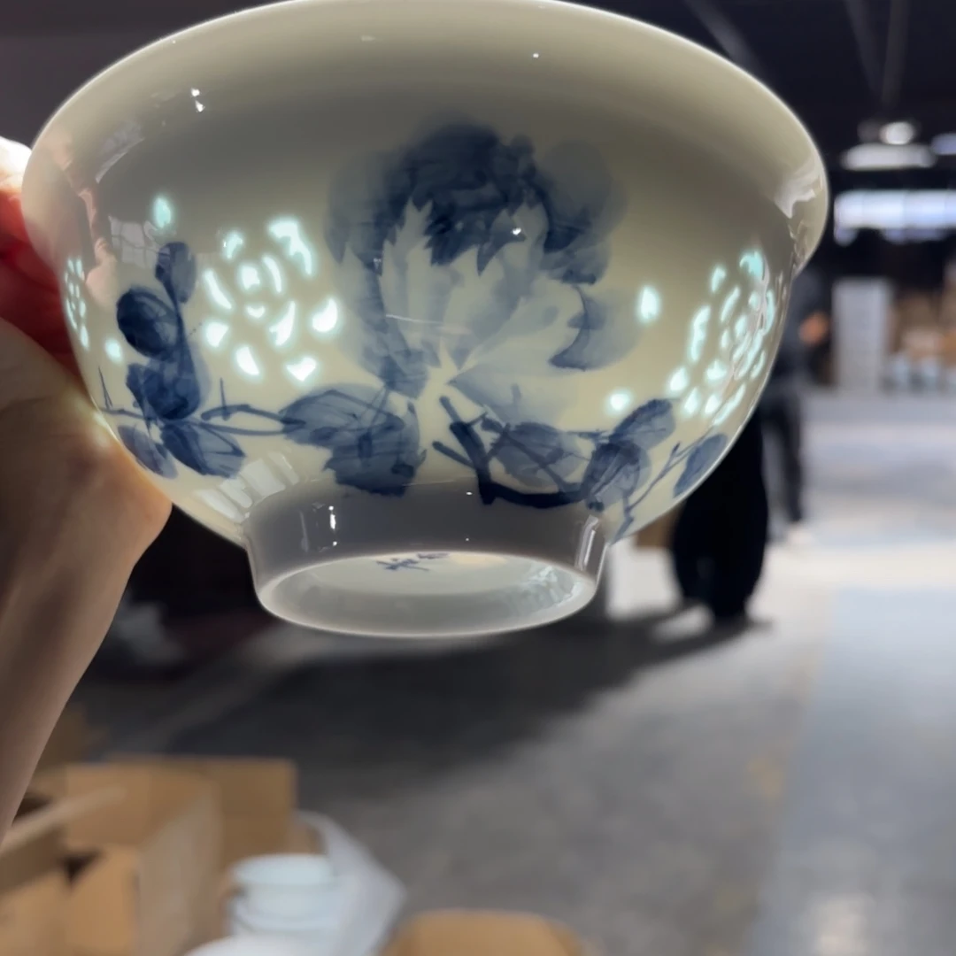 玉瓷景德镇陶瓷面碗两只微瑕