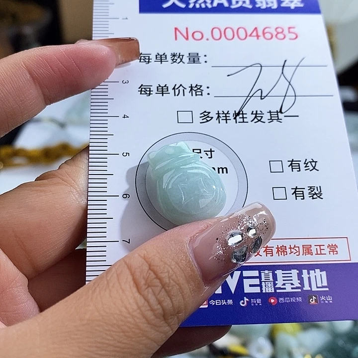 翡翠未镶嵌颈饰4685